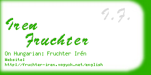 iren fruchter business card